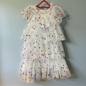 Lola + The Boys FOIL POLKA DOT TULLE DRESS - size 8